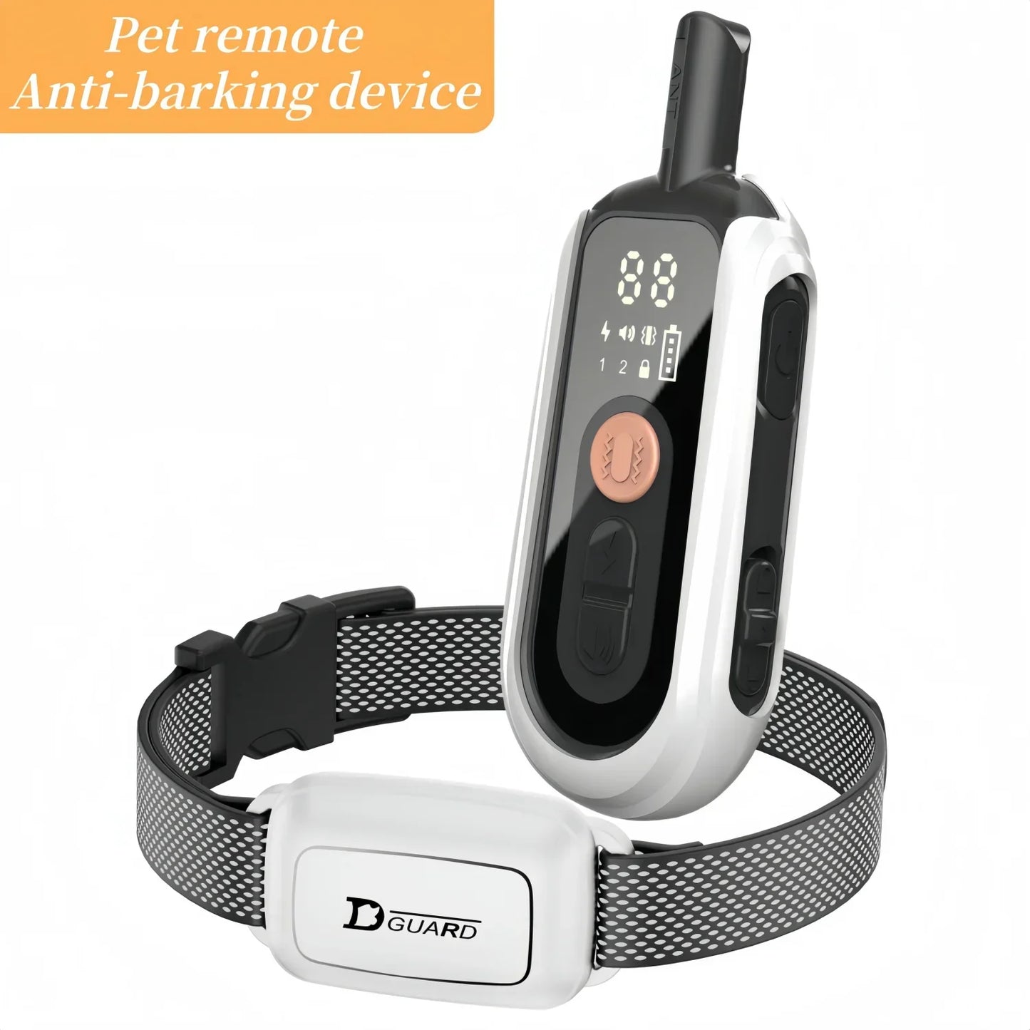 Electric Dog Training Collar Waterproof Dog Bark Collar Pet With Remote Control Rechargeable Anti Barking Device All Size Dogs