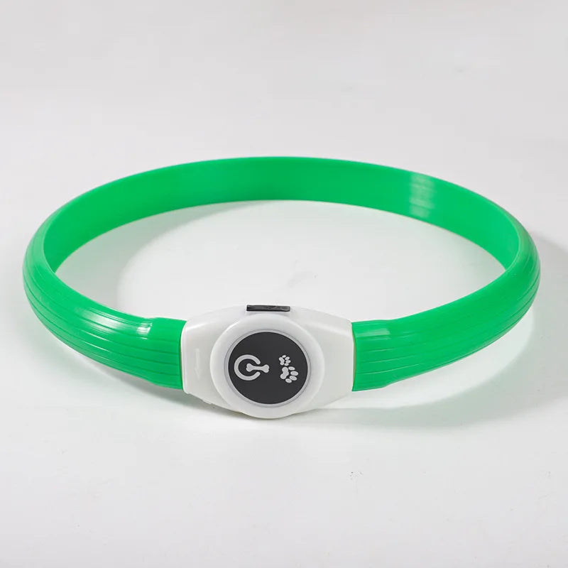 New Led Luminous Dog Collar PVC Waterproof , For Large Medium Small Dogs Collar Usb Light Night Safety Pet Glowing Accessories