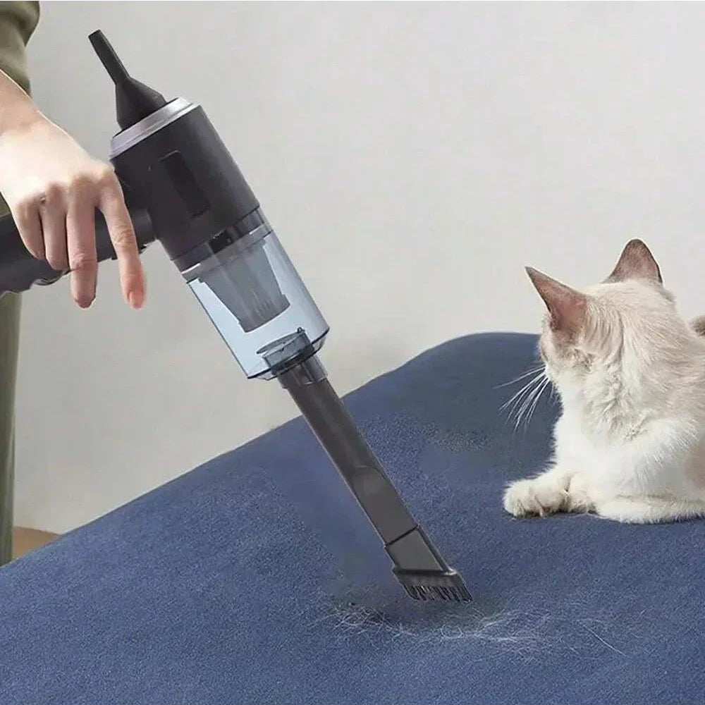 1PC Wireless Vacuum Cleaner 120W High Power Black Dual Use for Home And Car Powerful Portable Handheld Vacuum
